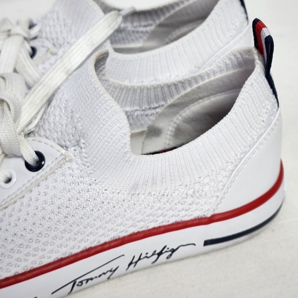 Tommy Hilfiger TW Gessie Size 6 Women's Shoe White Fabric Laceup Low top Boat - Picture 13 of 15